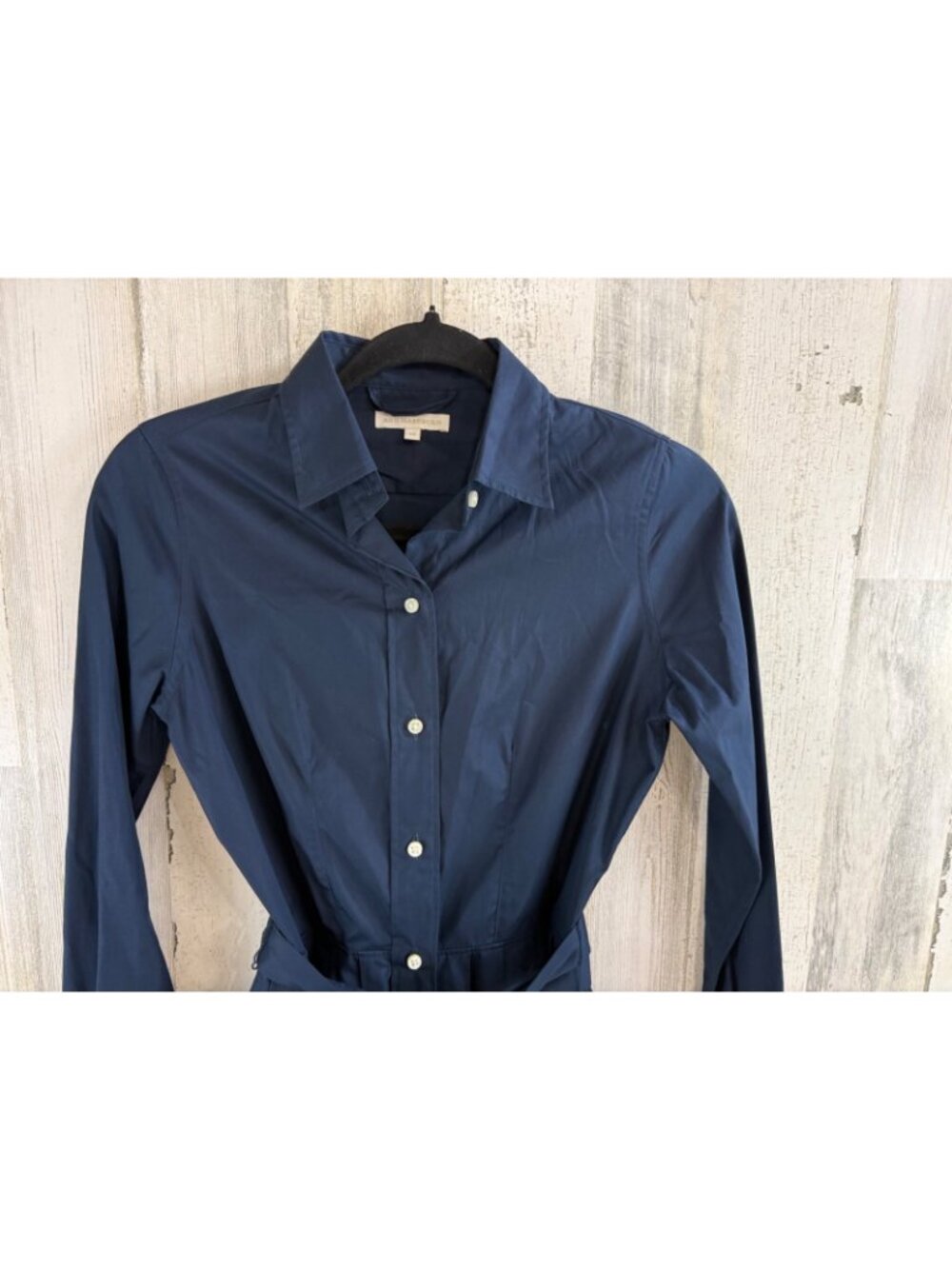 Ann Mashburn Sz XS Navy Blue Shirtwaist Dress NWOT - Picture 3 of 16